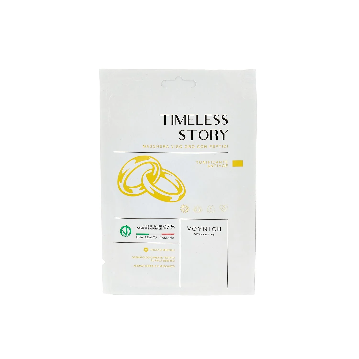 Viso TIMELESS STORY Maschera Viso Oro con Peptidi - Maschera Idratante viso, Maschera Anti-età viso