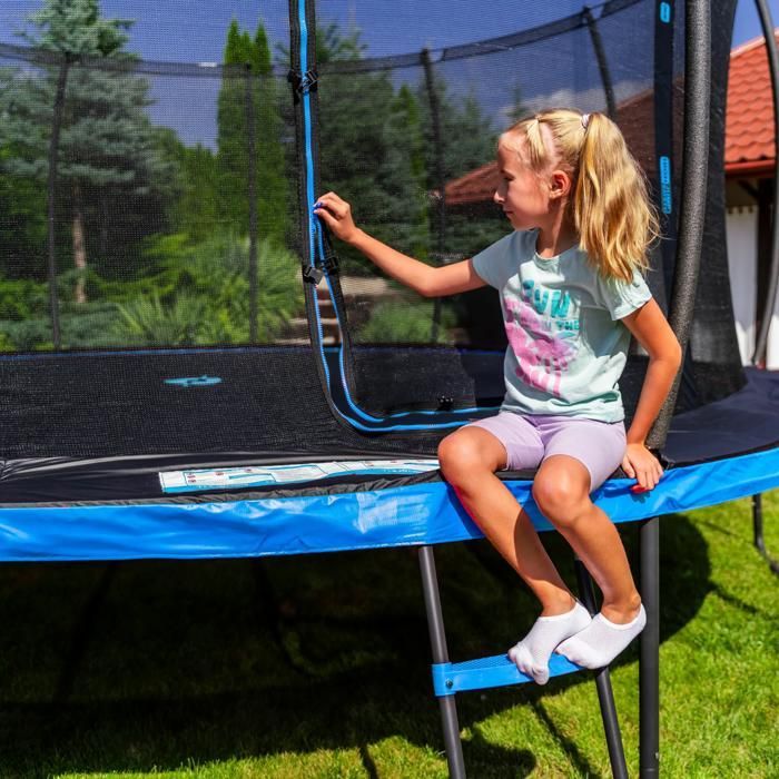 THUNDER® ULTRA Trampoline Ø 366-185cm 12FT | Voor kinderen | Compleet pakket met veiligheidsnet | EN71 en TÜV GS gecertificeerd | Blauw