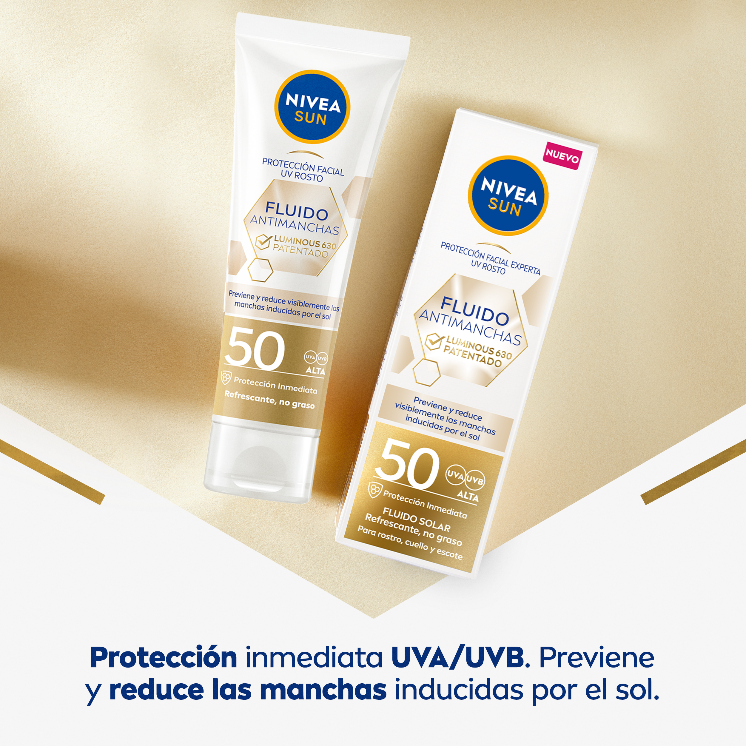 Luminous 630 флуид за заштиту од сунца против тамних мрља SPF 50 Заштита лица