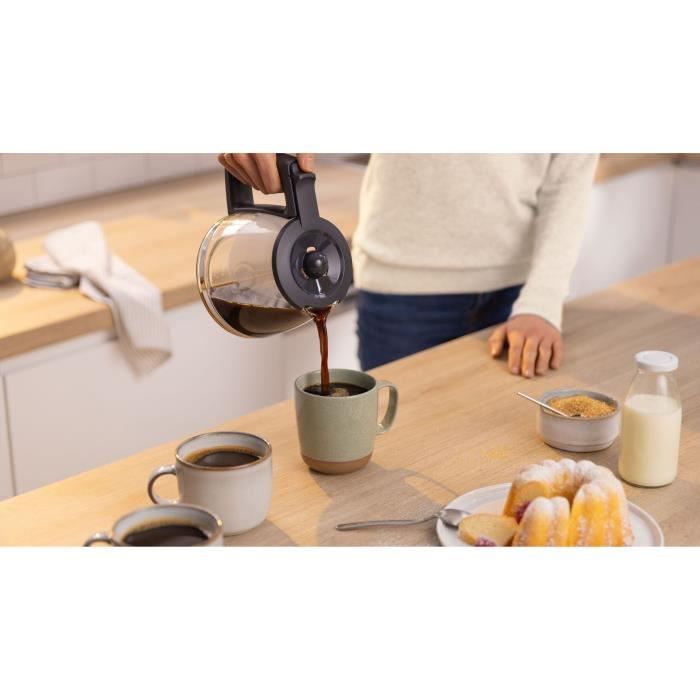 Cafetera de filtro - BOSCH - TKA2M111 MyMoment - Blanca - Capacidad de 1,25 L - Jarra de vidrio - Sistema antigoteo