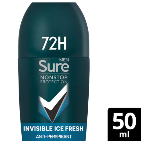 Sure Men Antiperspirant Deo Roll-on Nonstop Invis Ice 50ml