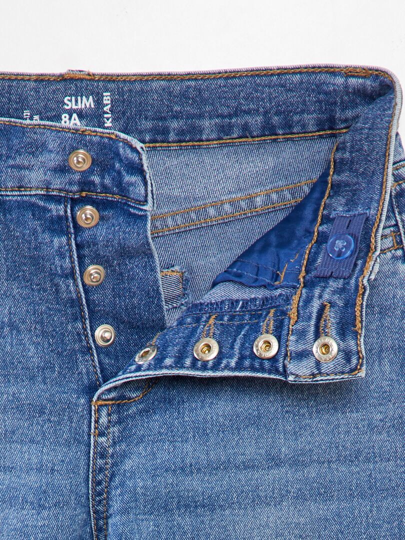 Calça jeans slim - AZUL