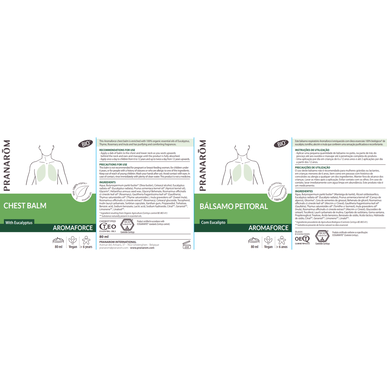Baume décongestionnant pour les seins Pranarôm Aromaforce à l'eucalyptus 80 ml