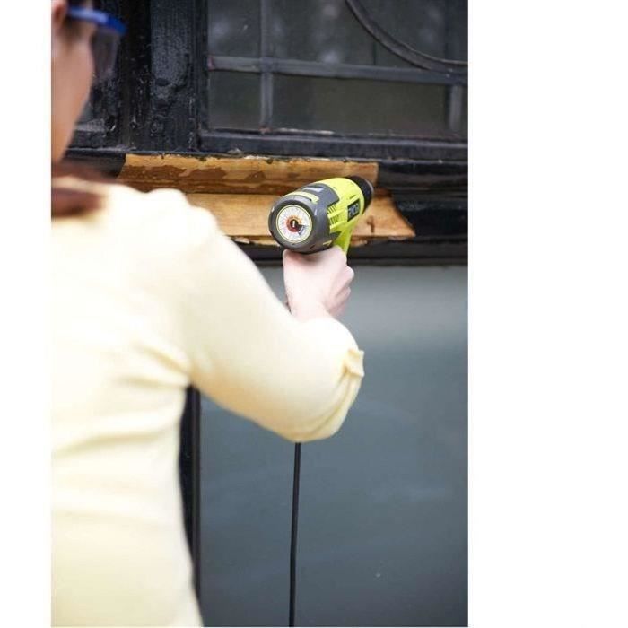 RYOBI - Pistola de calor de 2000 W - 2 ajustes de temperatura (50/650 °C) - Pantalla LCD - Incluye 1 espátula y 4 boquillas - EHG2020LCD