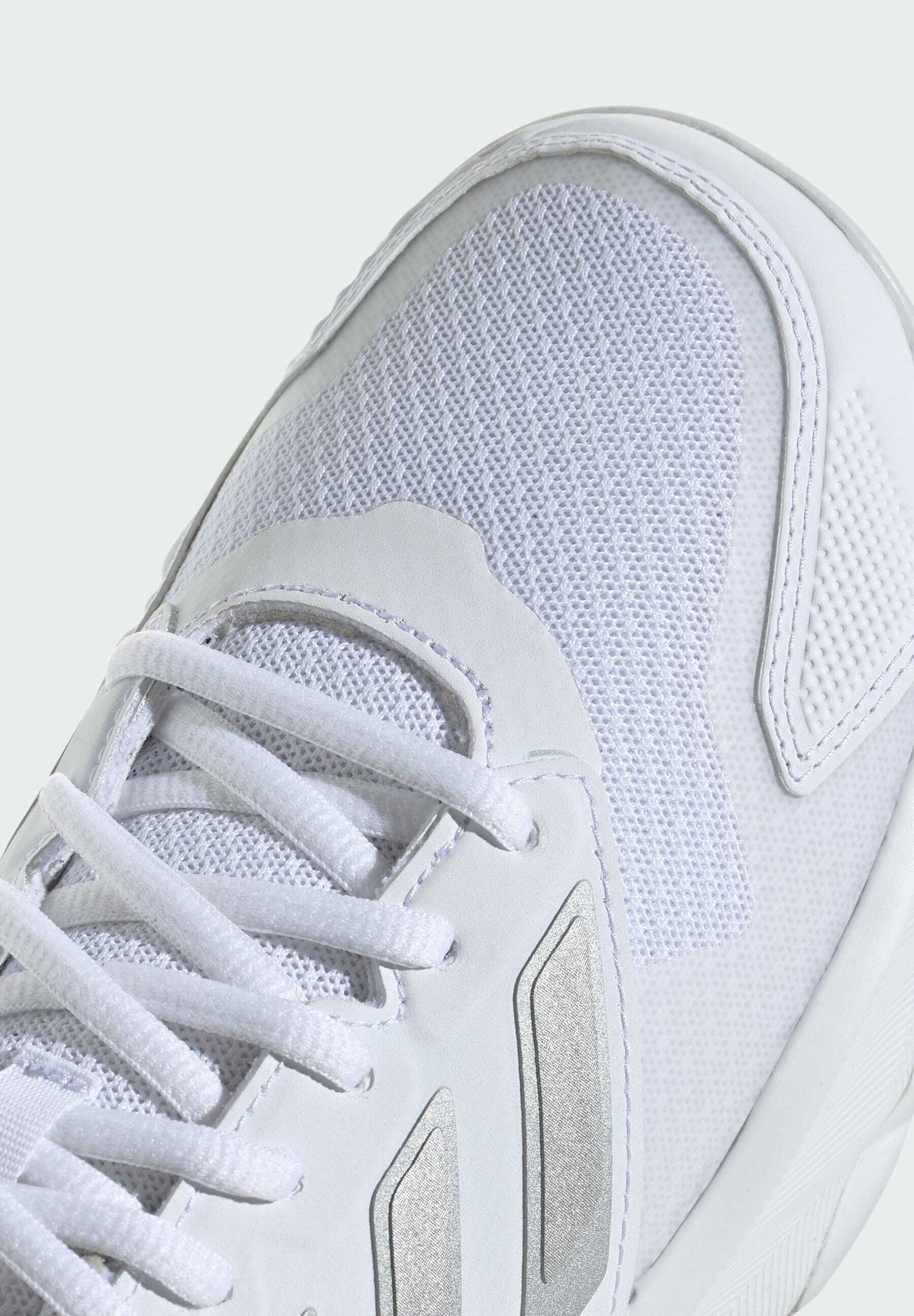 adidas Performance COURTJAM CONTROL 3 CLAY TENNIS - Chaussures de tennis pour courts en terre battue - blanc nuage, argent, gris métallisé