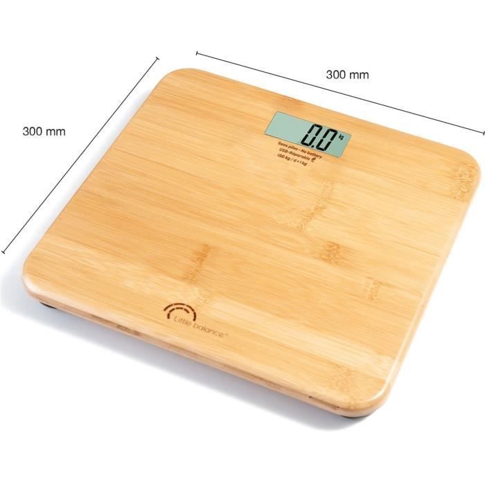 Bilancia da bagno - LITTLE BALANCE - 8745 - Riparabile tramite USB - 150 kg / 100 g - My bamboo