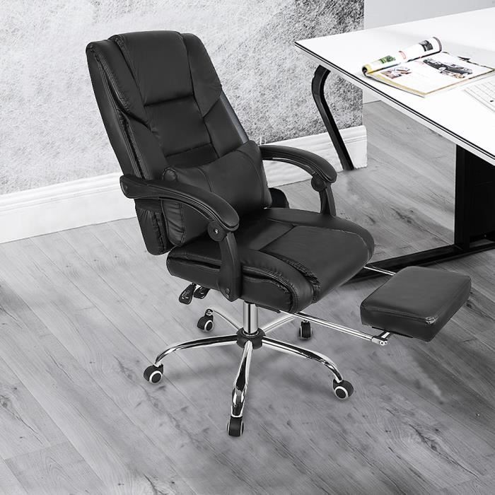 Gamingstoel met armleuningen en verstelbare rugleuning, ergonomische draaibare gamingstoel met hoofdsteun