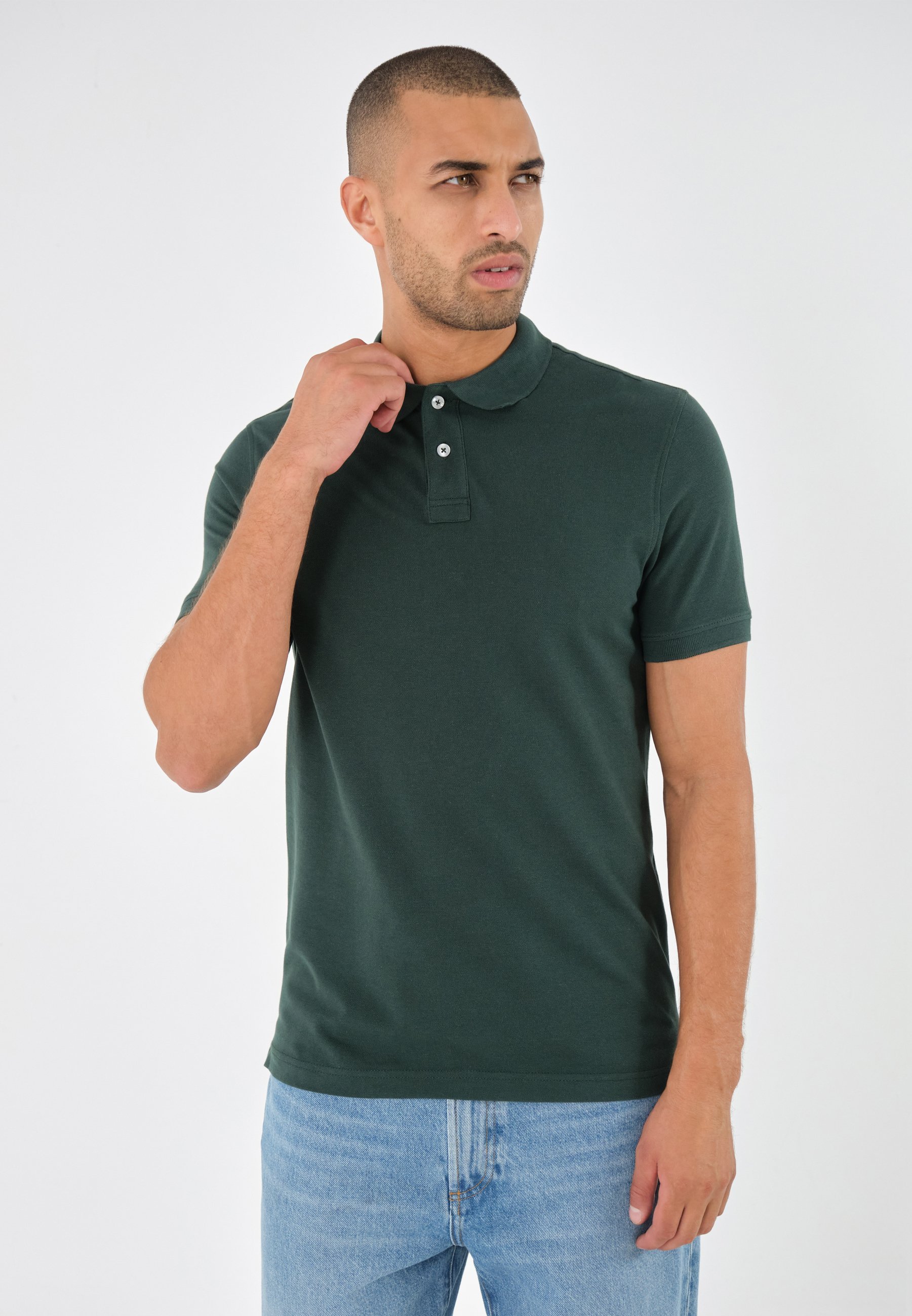 Pier One poloshirt - metallic groen