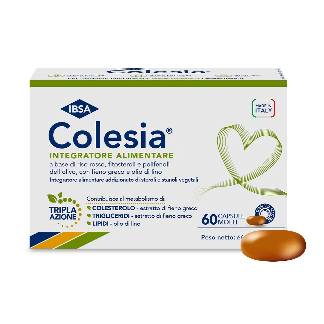 COLESIA Cápsulas gelatinosas Colesia 60 para controle de triglicerídeos e colesterol