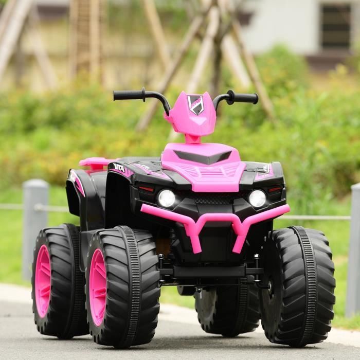 Electric Quad Bike for Children Ages 3-7 with Lights, Music, and Story Functions. Dimensions: 104 x 67 x 74 cm. Color: Pink.