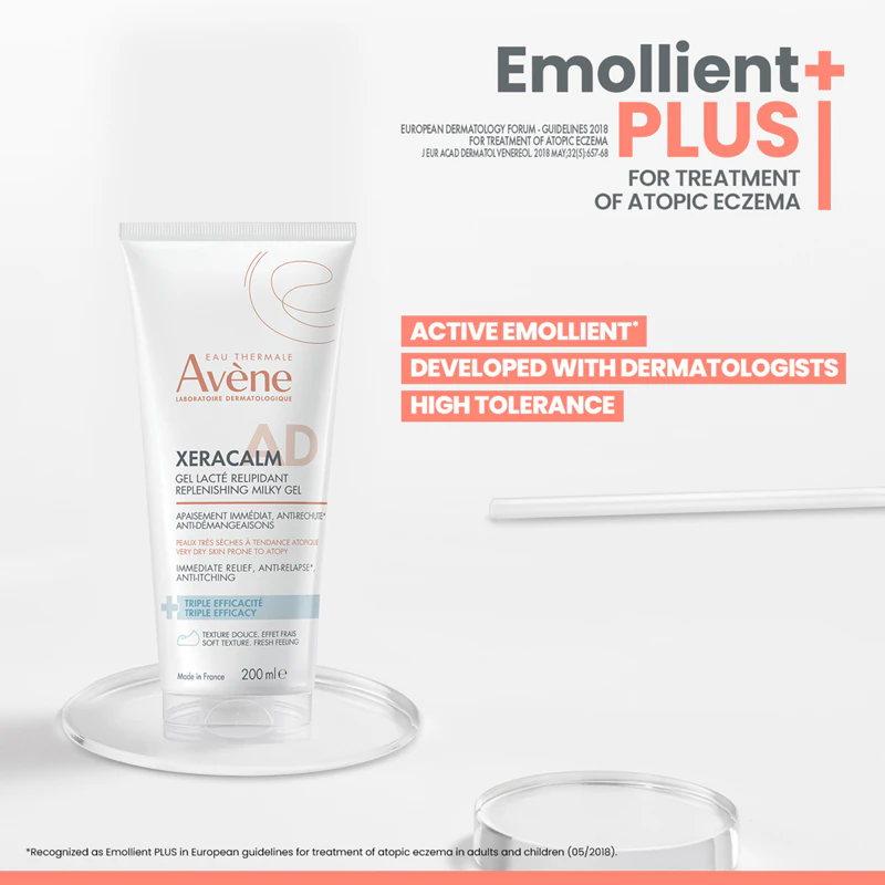 Avène XeraCalm AD Gel Leitoso Repositor de Lipídios, Creme para Pele Seca e Atópica