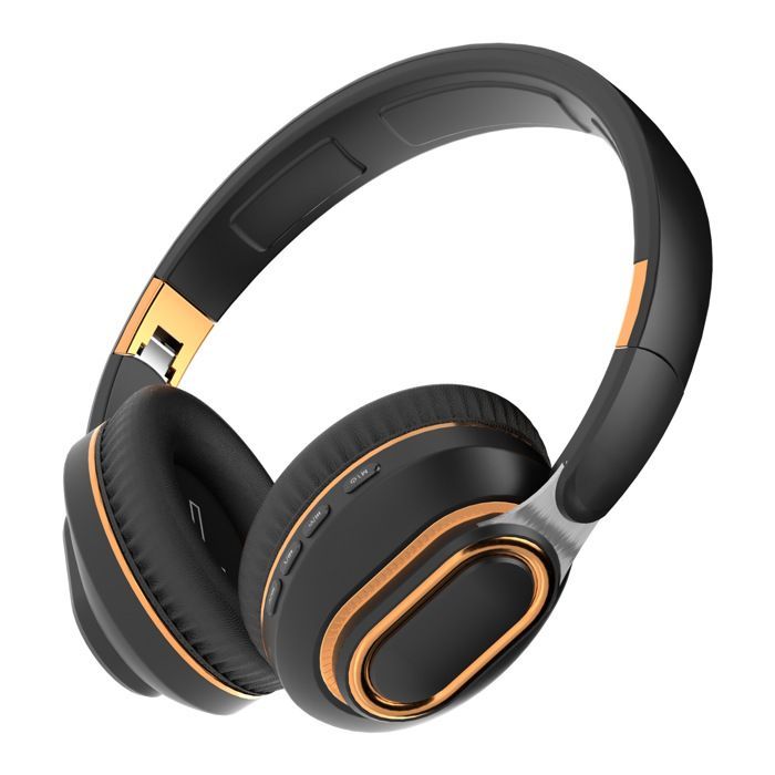 Langattomat Bluetooth-kuulokkeet mikrofonilla ja USB-sovittimella, melua vaimentavat stereokuulokkeet, taittuva basso televisiota varten.