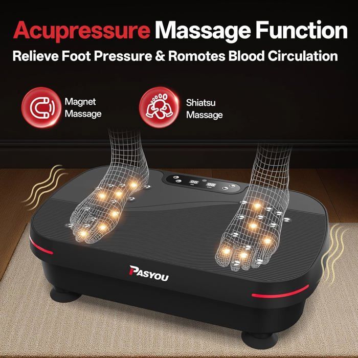 Oscillating Vibration Platform - HOLISANE - PV25 - 99 Intensity Levels - Non-Slip - 2 Resistance Bands