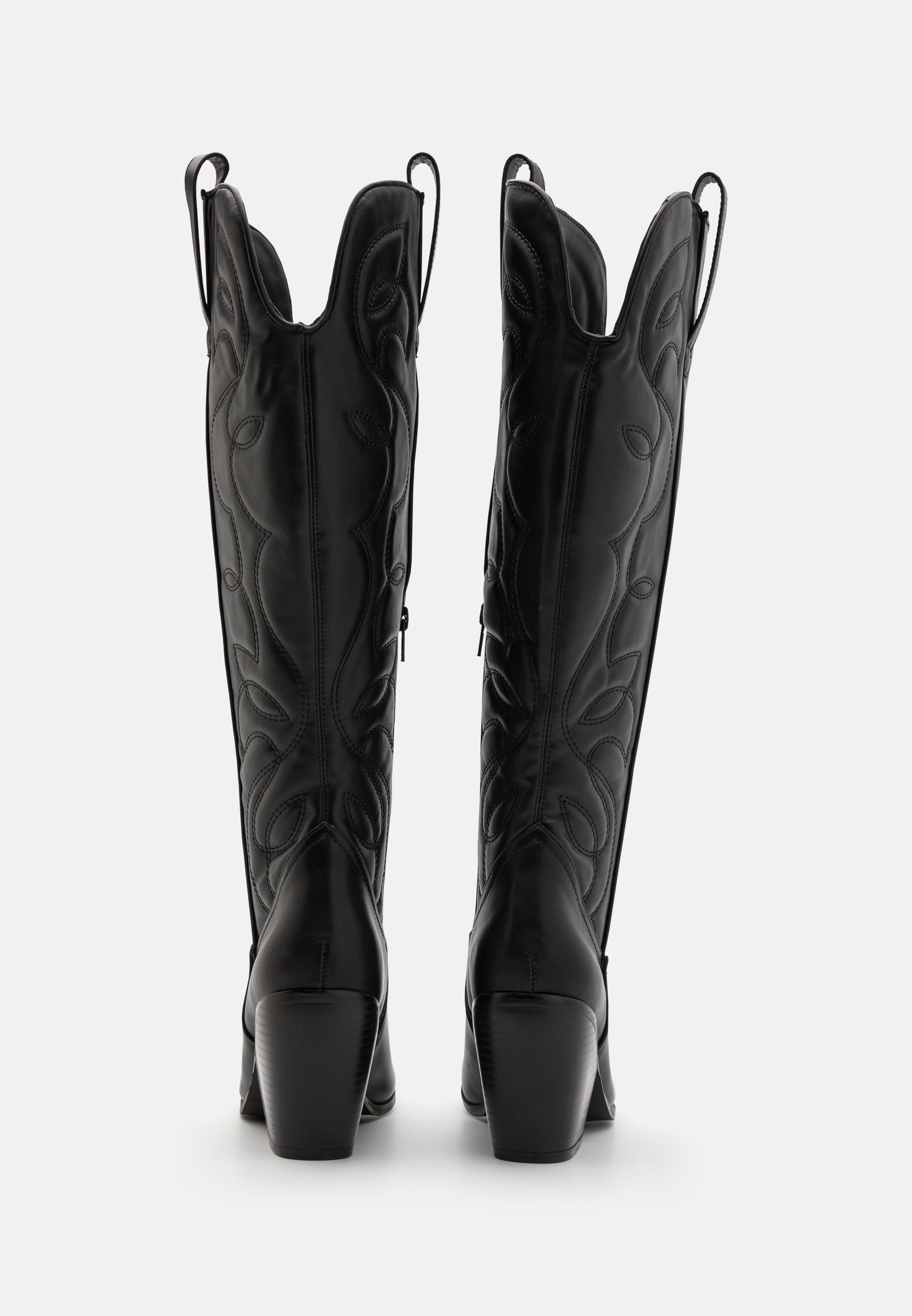 Even&Odd Wide Fit Cowboy-/Bikerstiefel – schwarz