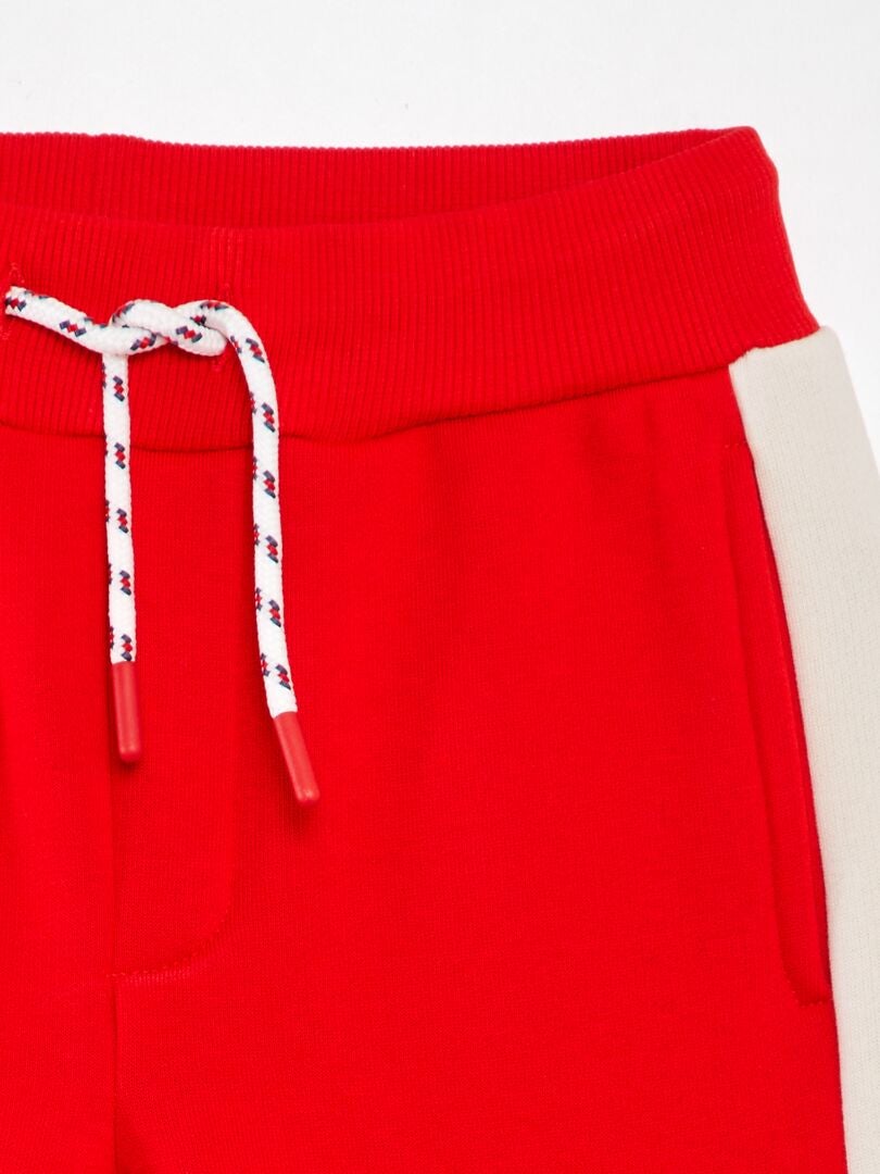 Sweatshirt joggingbroek met kleurblokken - ROOD