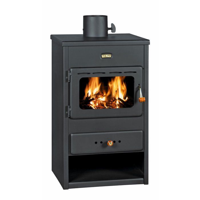 Poêle à bois Prity K1 – 9,5 kW, Noir Graphite, Classe A, Design Compact