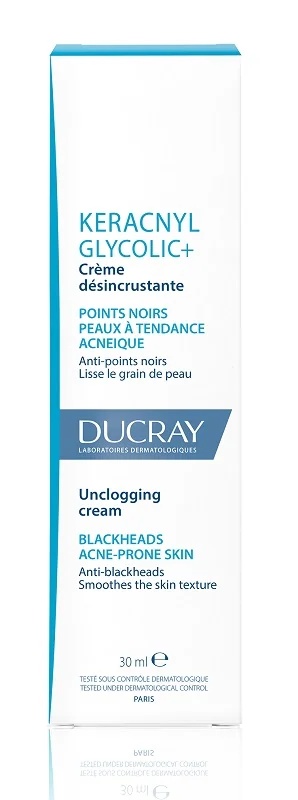 DUCRAY Ducray Keracnyl Glycolic+ Reinigungscreme für fettige Haut mit Unreinheiten 30 ml