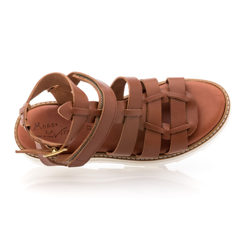 Sandalias marrones para mujer / Zapatos de punta abierta