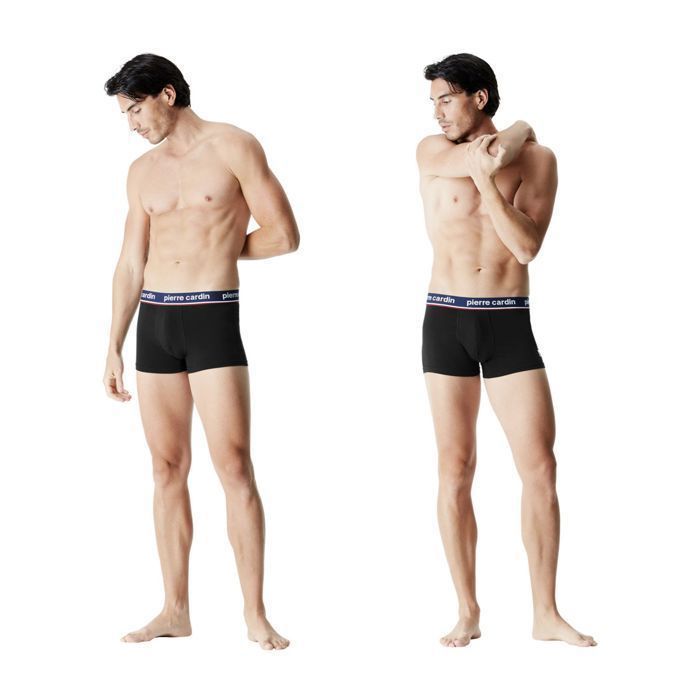Calzoncillos bóxer Pierrecardin para hombre - Negros (Paquete de 4)
