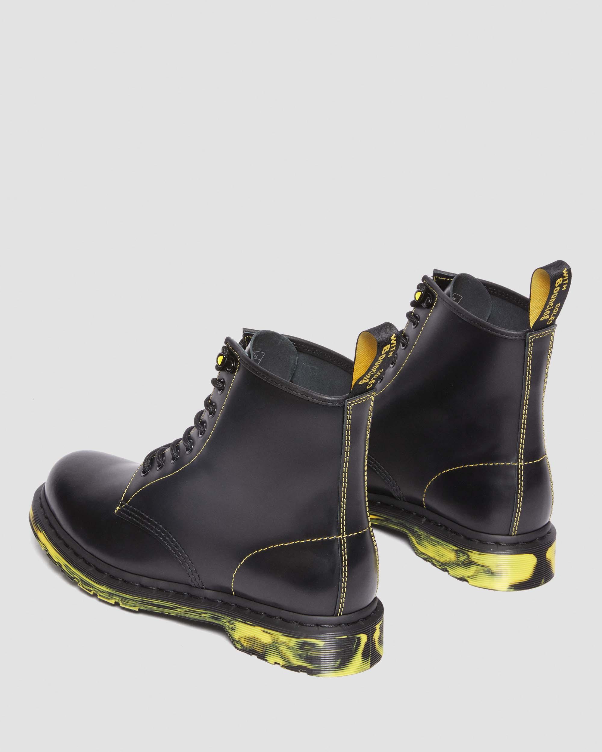 1460 Marbled Sole Smooth Leather Lace Up Boots