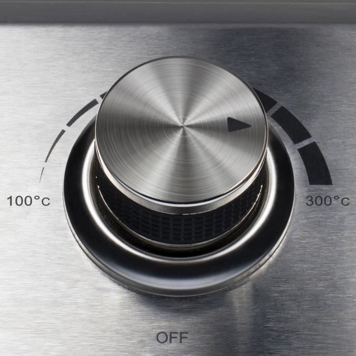 Piastra elettrica in acciaio inox - LIVOO - DOC292 - 2800W - Piastra in acciaio inox rimovibile - Termostato regolabile
