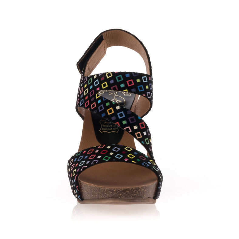 Mehrfarbige Damen-Sandalen / Zehenfreie Schuhe