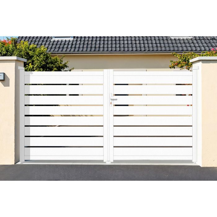 Puerta batiente - Casanoov - VOGEL - 3 m de altura (161 cm) - Blanca - Aluminio
