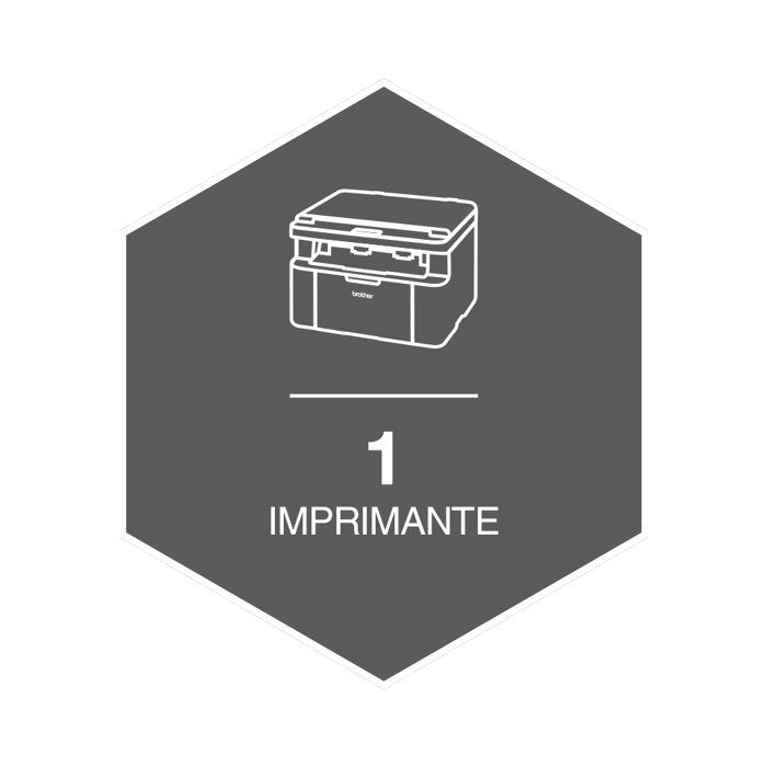 Imprimante laser multifonction - BROTHER - DCP-1612WVB - Monochrome - 20 ppm - Wi-Fi intégré