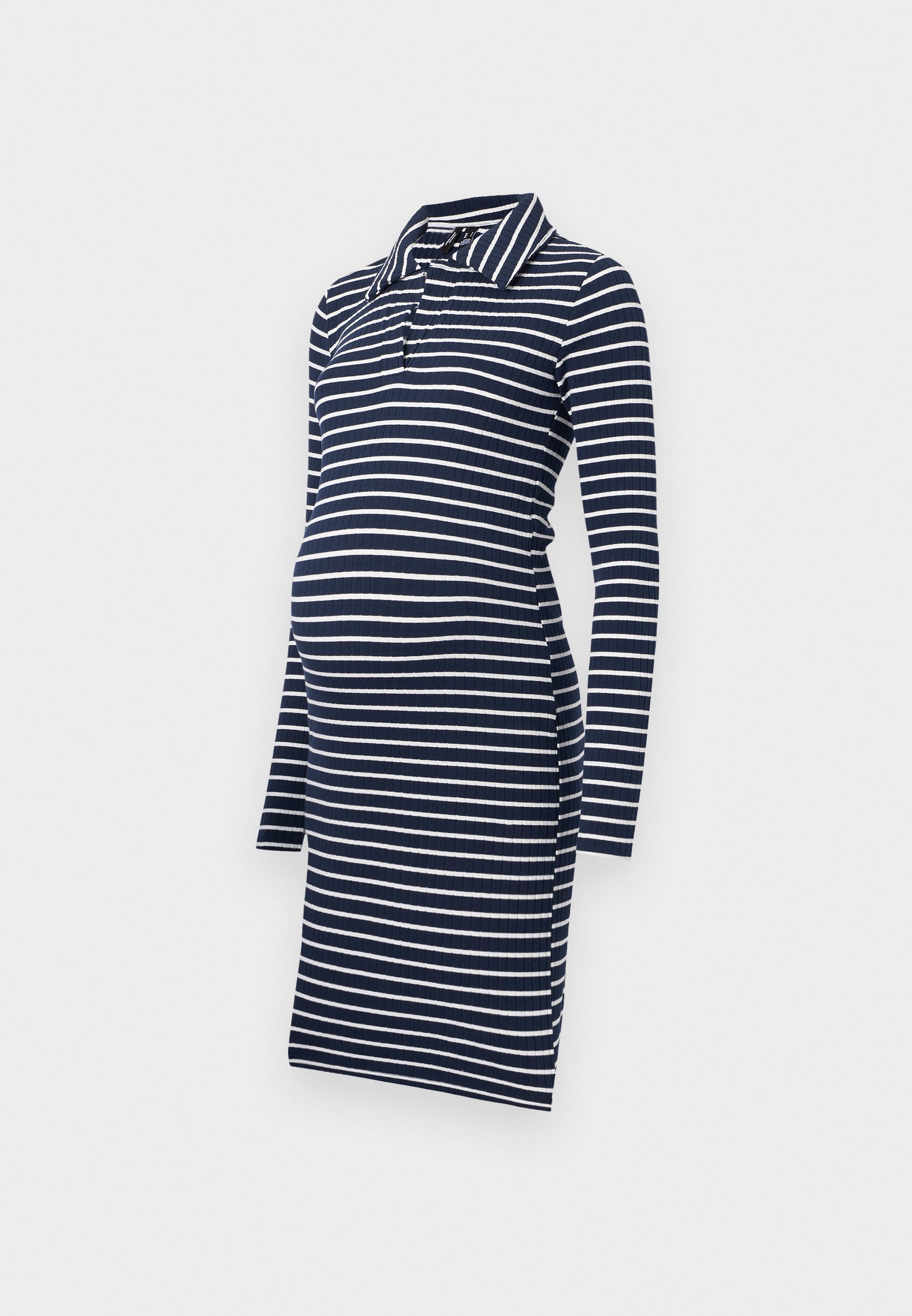 Vero Moda Maternity VMMSEA JURK - Jersey jurk - marineblauwe blazer/sneeuwwit