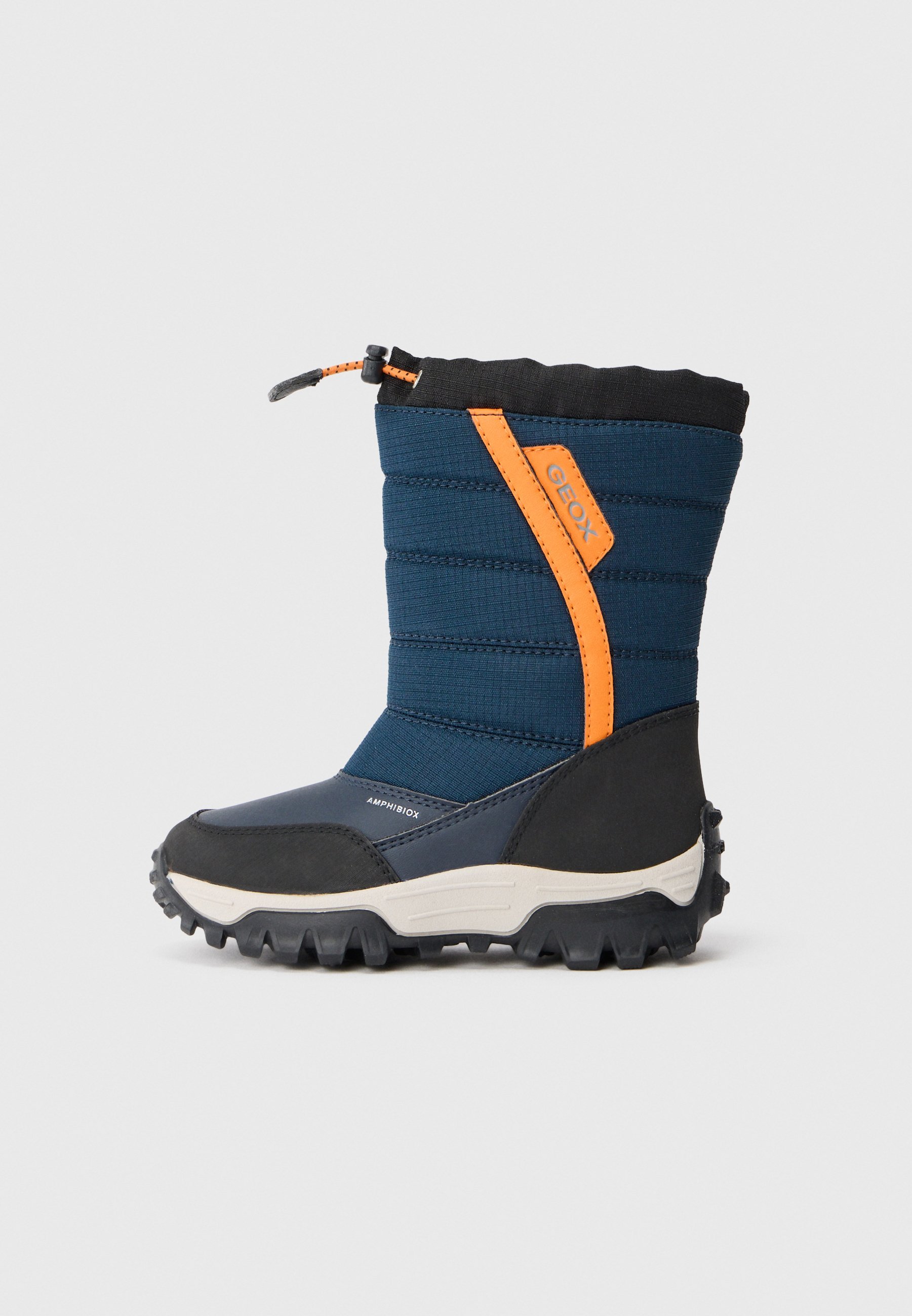 Geox HIMALAYA BOY - Stivali invernali - blu navy/arancione