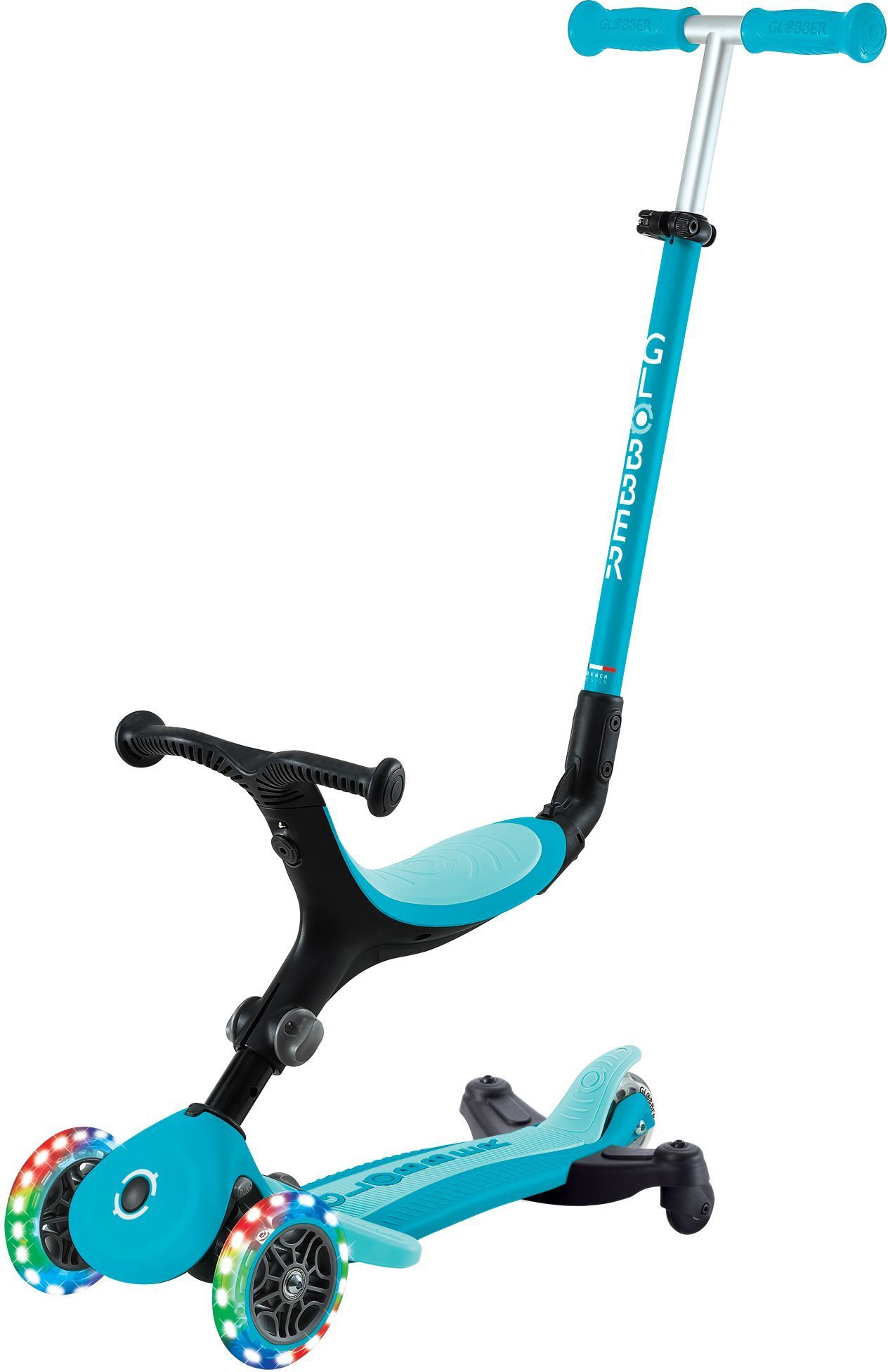 Evolving scooter - GLOBBER - GO UP ACTIVE LIGHT 360° - Water blue