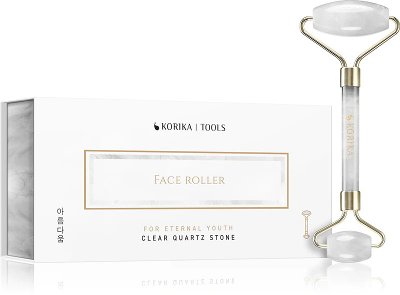 Rolo de Massagem Facial KORIKA Tools com Pedra de Jade Verde
