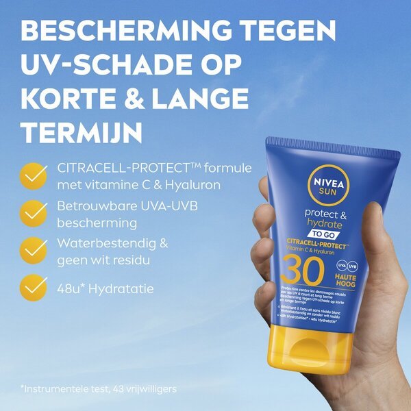 NIVEA Sun Protect & Hydrate mlijeko za sunčanje SPF30 džepne veličine 50 ml