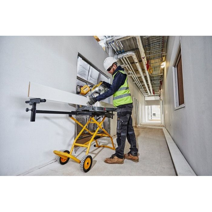 Universal rolling stand - DEWALT - DE7260XJ - Adaptable to all saws - Supports up to 2.4 m - Pneumatic