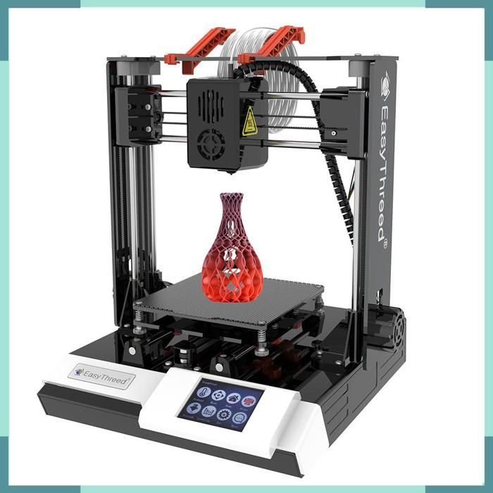 Impresora 3D KEENSO EasyThreed K6 Plus, impresora 3D de escritorio FDM, volumen de impresión de 100 x 100 x 100 mm, impresora para ordenador B-UE