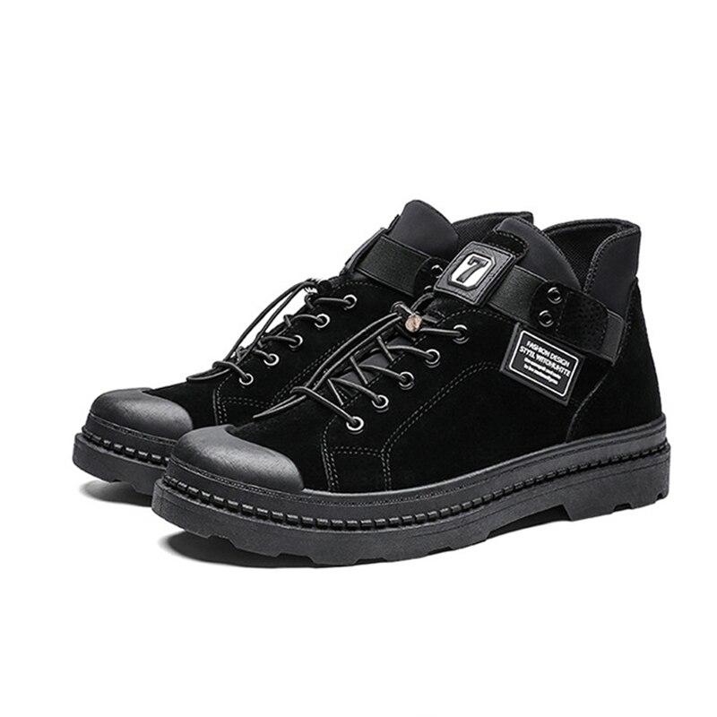 Botines Martin Otoño Nuevo Retro Juvenil Tendencia Botas de Cuero Botas para Hombre Chelsea Zapatos de Moda Botas de Cuero Impermeables Hombre 232