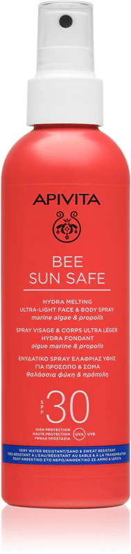 Apivita Bee Sun Safe Hydra Melting Ultra-Light Spray FPS 30 - spray de proteção solar em pó FPS 30