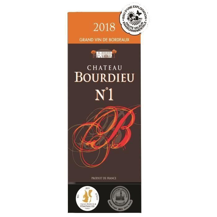 Château Bourdieu N°1 2018 Blaye Côtes de Bordeaux - Vino Tinto Burdeos