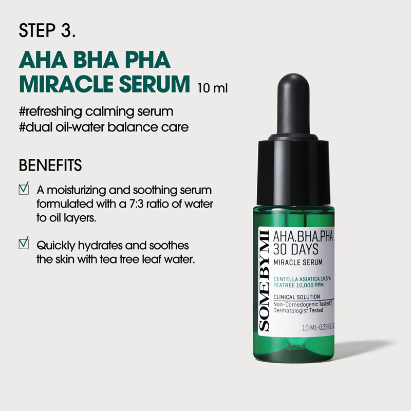 Kit de presente Some By Mi AHA∙BHA∙PHA 30 Days Miracle AC SOS para acne