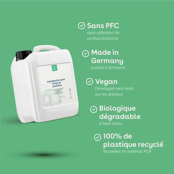 imperméabilisant pour tentes et pavillons • eco:fy • produit d'imprégnation, spray • 2,5 litres