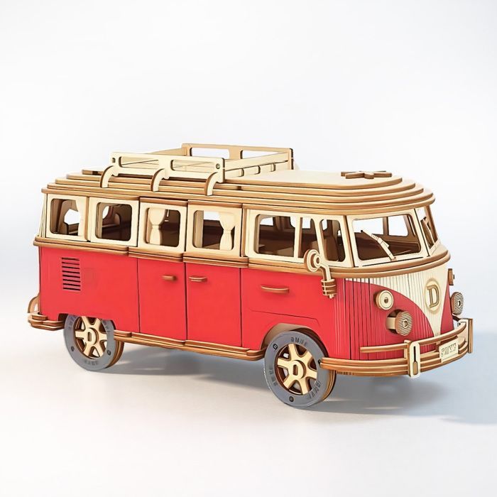 Puzzle 3D Maquette Bus en Bois a Construire Adulte -Construction Bois Modelisme Maquette Adulte, Cadeaux pour Adultes Et Adolescents