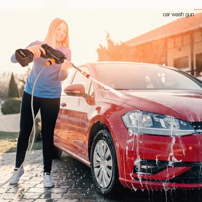 Limpiadora de alta presión inalámbrica, pistola de agua portátil para lavado de autos + 1 batería de 24 V/5600 mAh