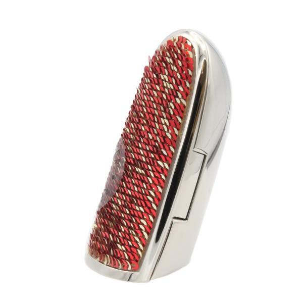Estuche para labiales Guerlain Rouge G con lentejuelas color rubí