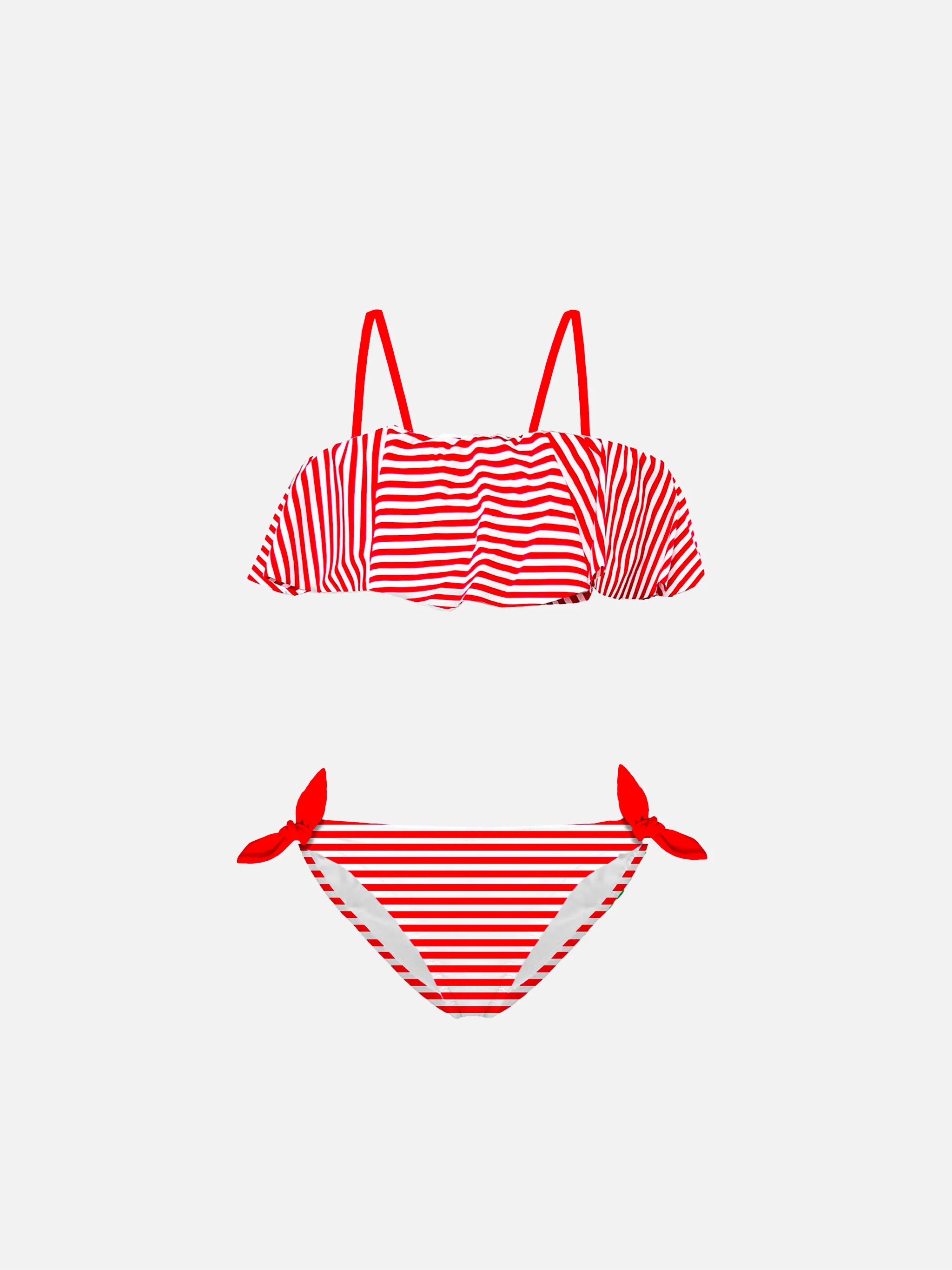 Babybikini met rode strepen