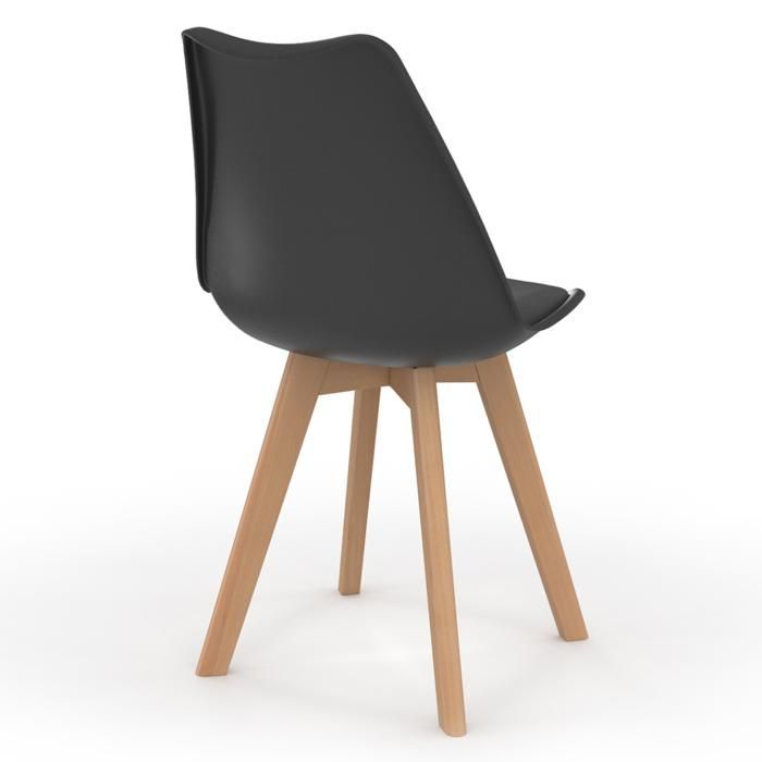 IDMARKET Lot de 6 chaises de salle à manger SARA scandinaves noir