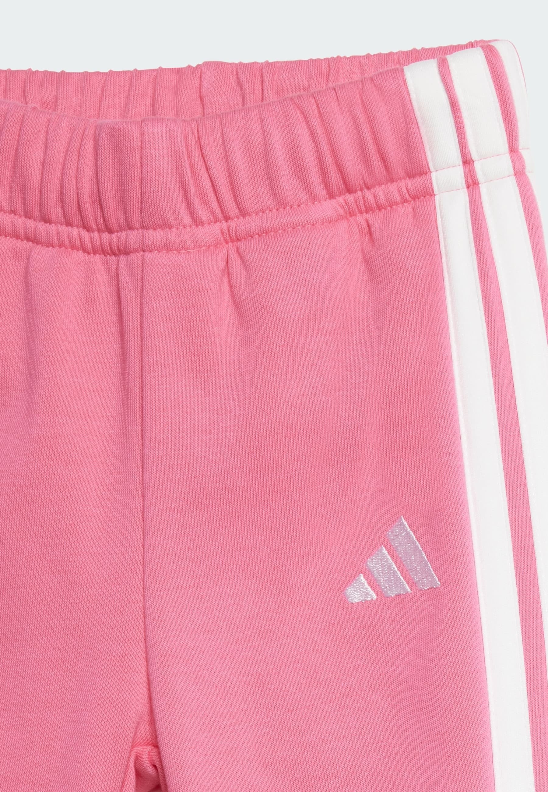 adidas Originals 3S FT JOG SET - Broek - transparant roze/wit/wit