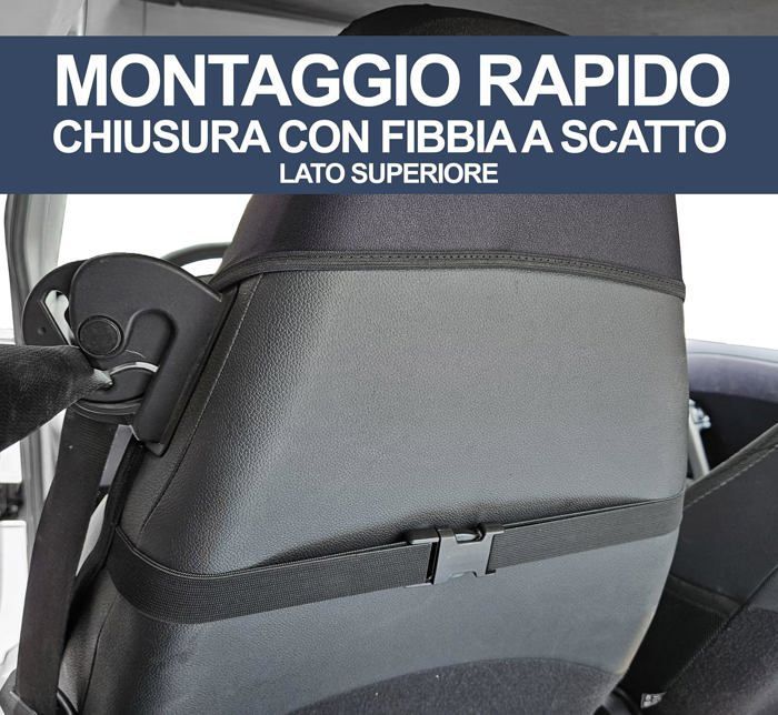 Rebeca Shop - Universal car seat covers, for Smart, front pair, no logo, polycotton, Black/Beige