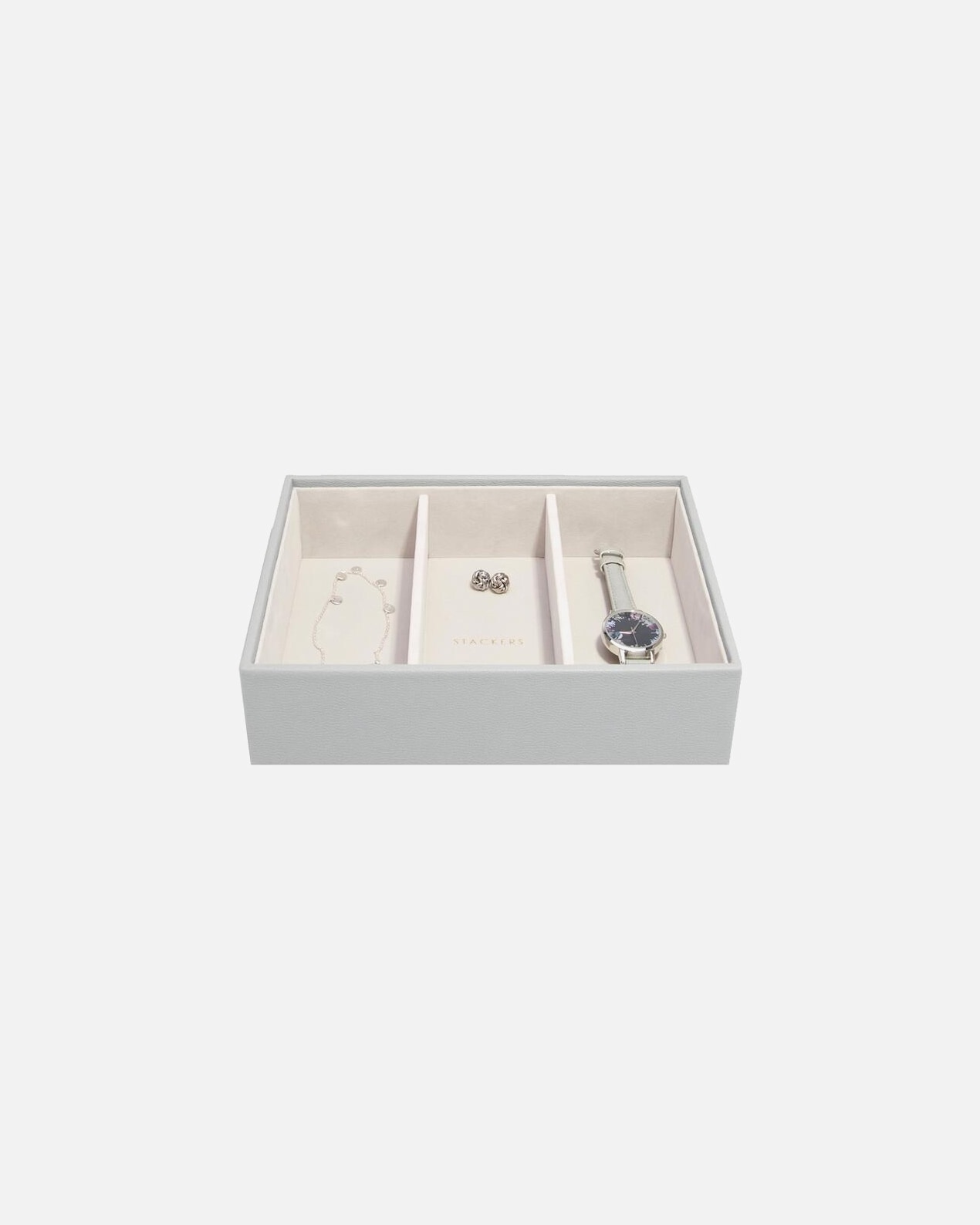 Módní doplněk Stackers Deep 3 Section Pebble Grey - 1 kus