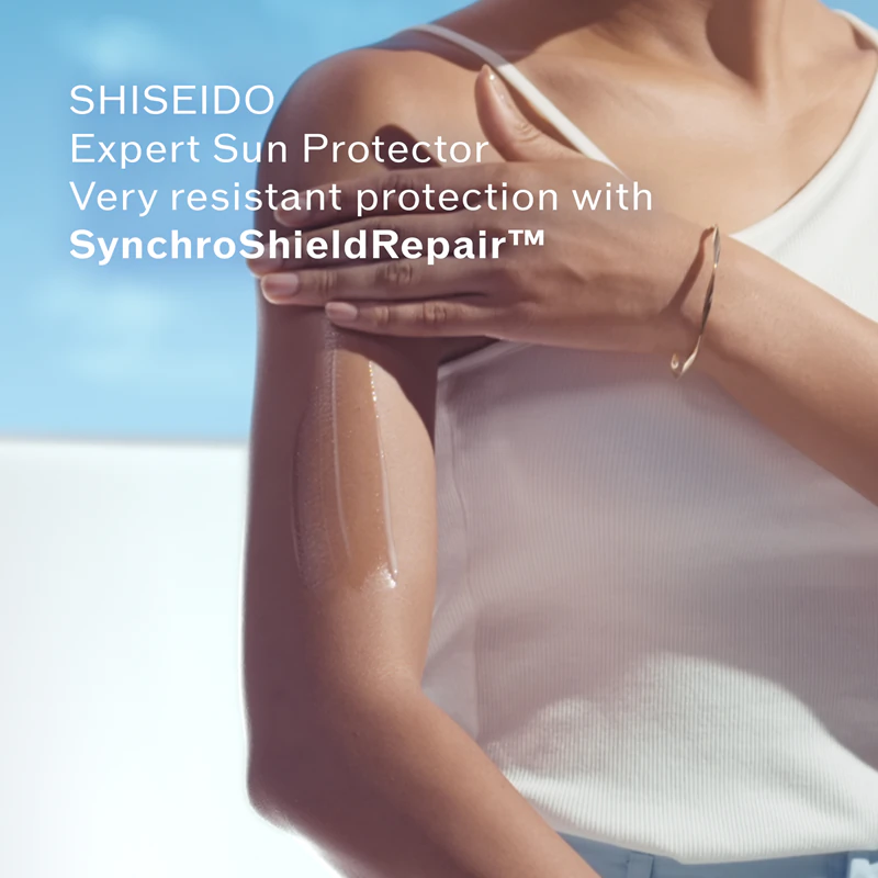 Loção Protetora Solar Shiseido Expert FPS 50+ para rosto e corpo