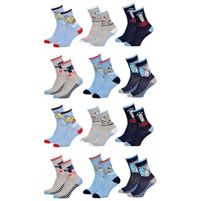 Calcetines con licencia para niños - Paquete sorpresa de 12 pares - Raving Rabbids